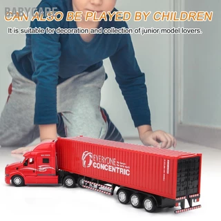 Babycare Hợp Kim Mô Phỏng Xe Container Hình Trẻ Em Kid Kéo Lại Đồ Chơi Có Âm Thanh Ánh Sáng
