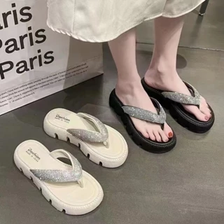 Giày Sandal Tăng Dép Nữ Đế Dày Flip-Flops Mùa Hè Phong Cách Mới Mặc Ngoài Thời Trang Với Shin