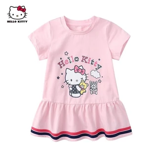 Váy in hình Hello Kitty dễ thương mùa hè cho bé gái