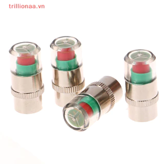 Trillionaa 2 / 4 CHIẾC Đồng Hồ Đo Áp Suất Lốp Ô Tô Chỉ Báo Phát Hiện Van Bên Ngoài Loại Đa Năng Giám Sát Cảnh Báo Nắp Van Cảm Biến VN