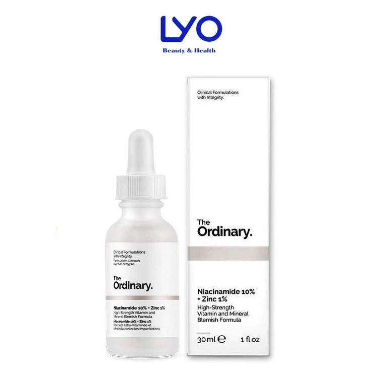 Serum giảm mụn, mờ thâm, se khít lỗ chân lông Niacinamide 10% + Zinc 1% The Ordinary 30ml