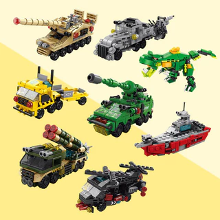 Tương thích với Lego Mecha Dinosaur Six-in-One Series Lắp ráp Trẻ em Bé trai Khối xây dựng Đồ chơi