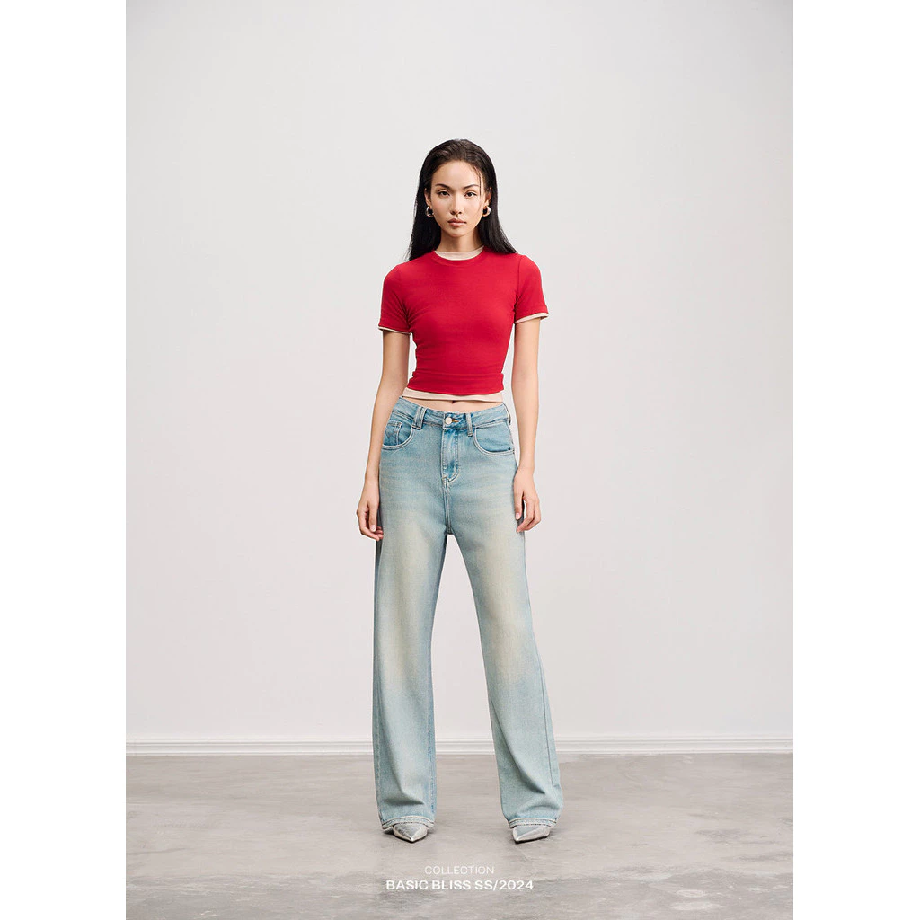 Quần jeans ống suông BASIC RAMBO JEANS