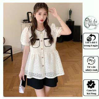 ÁO BẦU KI AN AB 17 75 REN LỚP BABYDOLL SANG CHẢNH MỀM MẠI CHO MẸ BẦU MĂC ĐI LÀM ĐI TIỆC XINH, ÁO BẦU CÔNG SỞ MÙA HÈ