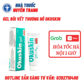 Gel bôi bỏng nặng date xa, liền nhanh vết thương hở vết thương sau phẫu thuật Okuskin gel tuýp 30g