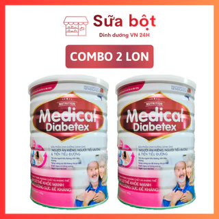 (Combo 2 lon) Sữa tiểu đường Medical Diabetex 900g - Phòng ngừa tai biến, ổn định đường huyết