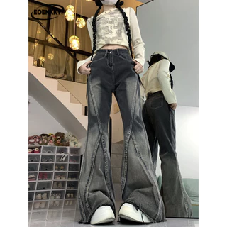 EOENKKY quần ống rộng quần nữ jean Casual INS Fashion Stylish WNK24302X7 10Z240305