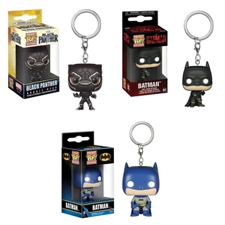 Funko POP Marvel Batman Hình PVC Black Panther Bat-man Nhân Vật Hành Động Móc Khóa Mặt Dây Chuyền Quà Tặng