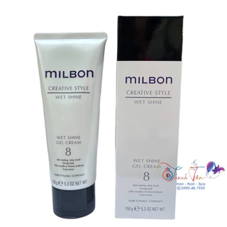 Sáp tạo kiểu và tạo cảm giác ướt tóc Milbon Wet Shine Gel Cream 8 150g [ New ]