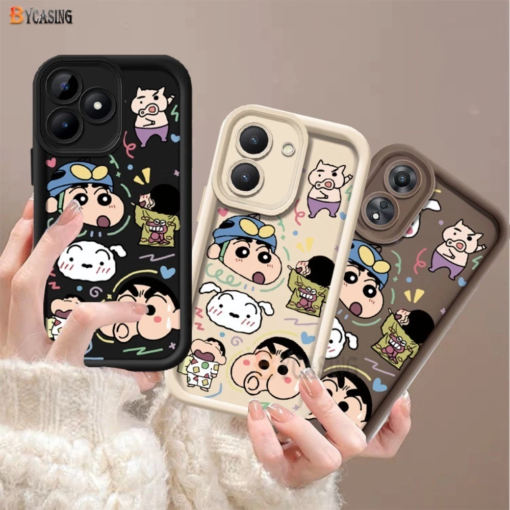 Dành Cho Vivo Y04s Y29 Y03 Y28 Y17s Y19s Y27s Y36 Y15s Y15A Y21 Y12s Y16 Y02T Y21s Y33S Y17 Y11 Y22 Y91C Y30 Y20s V29e Phim Hoạt Hình Vui Nhộn Crayon Shin-chan Họa Tiết Mắt Thiên Thần Ốp Mềm BY