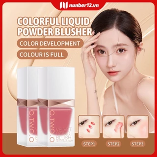 O.two.o Kem má hồng dạng lỏng 4 màu cho mặt lâu trôi Matte Make Up Natural Cheek Liquid Blush Cream (number12.vn.)