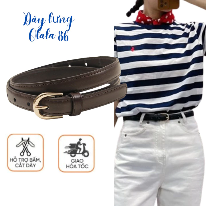 Thắt lưng cá tính Retro, dây nịt nam nữ đơn giản , dây thắt lưng giá tốt  khóa kim loại OLL299
