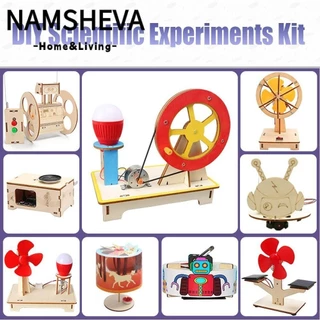 NAMSHEVA chơi khoa học, Mô hình gỗ Mini DIY, Quà tặng Bộ giảng dạy máy phát điện chạy bằng gió Giáo dục Câu đố lắp ráp trẻ em