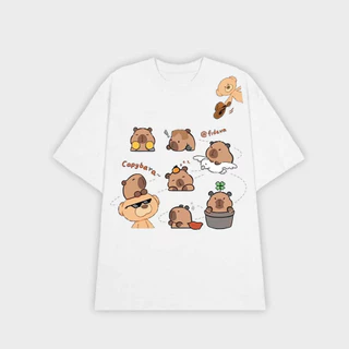 [Hot] Áo thun FIDE CAPYBARA unisex form rộng cổ tròn