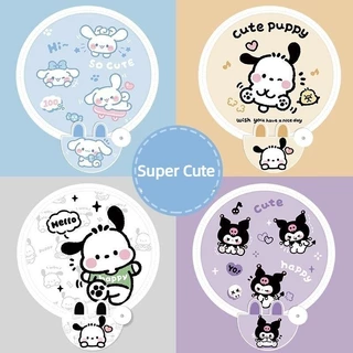 Dễ Thương Sanrio Kuromi Cinnamoroll Giai Điệu Mini Gấp Tay Quạt Hoạt Hình Di Động Ngoài Trời Quạt Nhỏ Sinh Viên Mùa Hè Vải Quạt