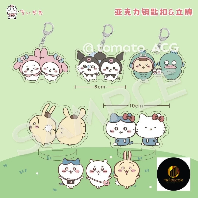 Chiikawa Phụ Kiện Giá Đỡ Trưng Bày Túi Xách Bằng acrylic Hình anime usagi hachiware momonga kurimanju