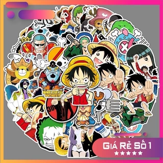 Sticker Chống Nước Decal Dán Điện Thoại Laptop Mũ Bảo Hiểm Vali Guitar Bình Nước Sổ Tay [ONE PIECE]