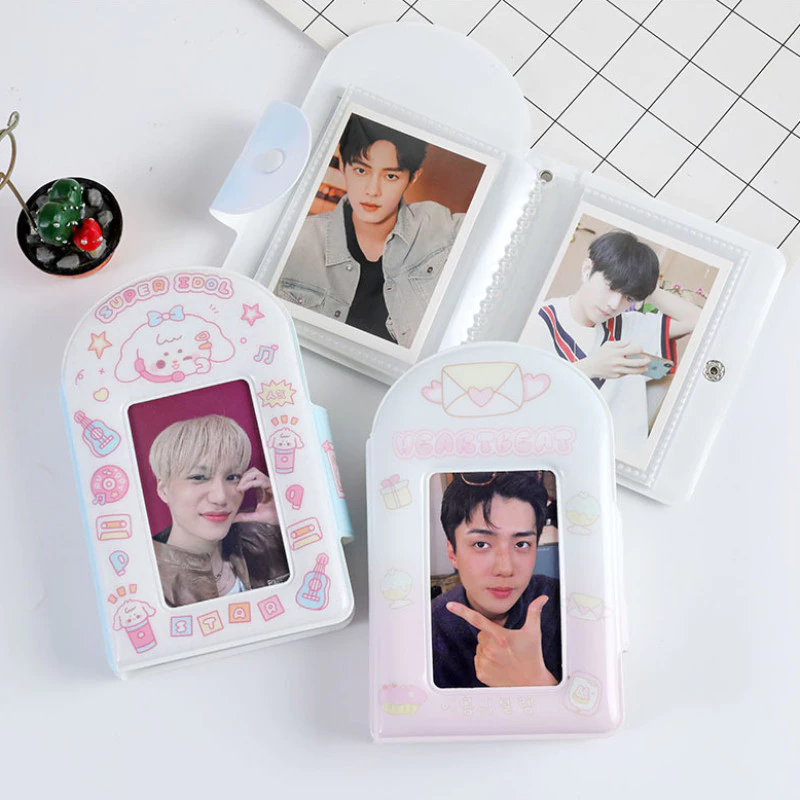 Dễ Thương 32 Khe Cắm Album Ảnh Có Khóa 3 Inch Thần Tượng Photocard Bộ Sưu Tập Sách Thời Trang Hàn Quốc Bao Lomo Đựng Thẻ Người Tổ Chức Lưu Trữ