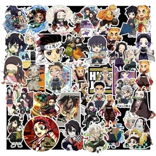 Bộ Combo 50 Sticker Hình Nhân Vật Anime Demon Slayer: Kimetsu No Yaiba - Trang Trí Thủ Công