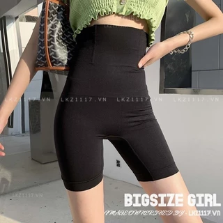 Quần Legging Lửng nữ Bigsize 50-100kg Quần Short tập gym yoga thể thao biker dáng ôm lưng cao mỏng co giãn Siết Bụng nâng mông định hình thời trang