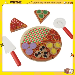 WHYME Gỗ Veg Pizza Thực Phẩm Tự Làm Đồ Chơi Bộ Nhập Vai Dành Cho Trẻ Em Học Tập & Giáo Dục Quà Tặng