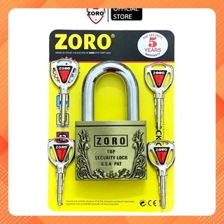 Ổ khóa cao cấp ZORO 6 phân bông lúa,chìa tròn càng ngắn - ổ khóa chống gỉ, khóa bấm không cần chìa,Ổ Khóa công nghệ Mỹ