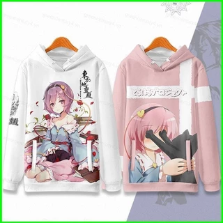 [Doly] Touhou Project Áo Hoodie dài tay Anime Unisex Cosplay 3D Áo Komeiji Satori Áo chui đầu thời trang Oversize