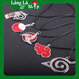 Trang sức Dây chuyền phong cách Anime Manga Naruto (Mắt sharingan, biểu tượng tộc Uchiha, Làng lá, Akatsuki, )