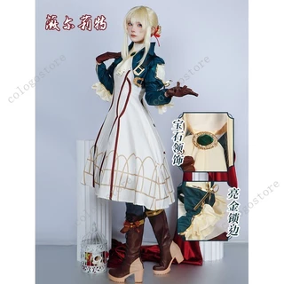 Violet Evergarden Cosplay Anime Violet Evergarden Cosplay Trang Phục Tóc Giả Giày Phù Hợp Với Nữ Đầm Bé Gái