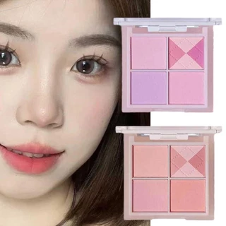 PESSLOK Kakashow Four Colors Blush Palette Trang điểm khỏa thân tự nhiên Bảng hoàn thiện Matte Blush Apricot I9Q2