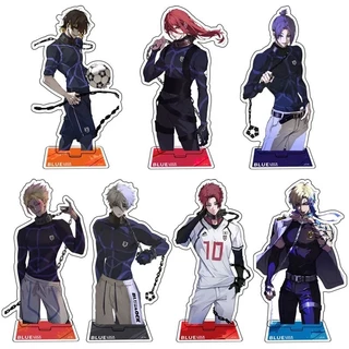 Mô hình Standee Bluelock Isagi Reo Nagi Sae Rin Chigiri Meguru Kunigami Baro a20 Phụ kiện trang trí để bàn góc học tập