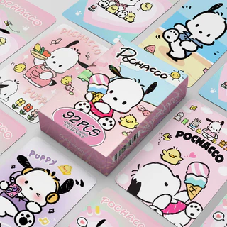 Sanrio Pochacco Lomo Thẻ Photocard Bưu Thiếp Miếng Dán 92 Cái / hộp