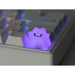 Keycap bàn phím cơ Crystal Ditto,  Keycap pokemon, keycap lẻ, Phụ kiện bàn phím cơ, Nút bàn phím Handmade