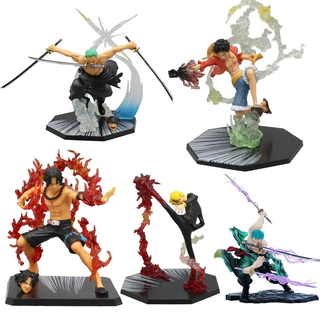 Mới Nhất Anime One Piece Hình Firefist luffy Ace Zoro Sanji Hoạt Hình Trận chiến luffy Usopp Hình Chất Lượng Cao Bánh Topper Đồ Chơi