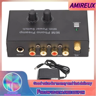 Zjchao PP500 Phono Preamp Máy ghi âm hoạt động có độ ồn thấp chuyên nghiệp Preamplifie