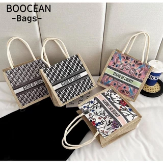 BOOCEAN Túi Tote vải lanh, Túi xách đa năng bằng vải lanh, Túi mua sắm dọc thông thường dung tích cao 2024 Du lịch