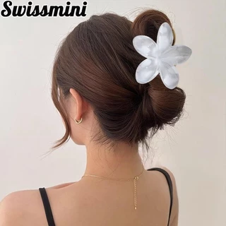 Mùa Hè Gradient Hoa Acrylic Tóc Cho Nữ Ngọt Đuôi Ngựa Vuốt Tóc Cá Mập Kẹp Tóc Barrettes Phụ Kiện Tóc