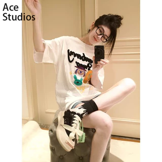 Ace Studios áo phông áo thun nữ croptop baby tee Xu hướng Popular Phong cách Đơn giản WCS2430IEO 12Z240321