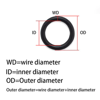 Gioăng cao su Gioăng lọc chế Vòng niêm phong cao su Vòng chữ O Vòng niêm phong dầu Nitrile Vòng đệm đen chống thấm nước và chịu nhiệt độ cao Đường kính dây 1.0mm Đường kính ngoài 3-50mm