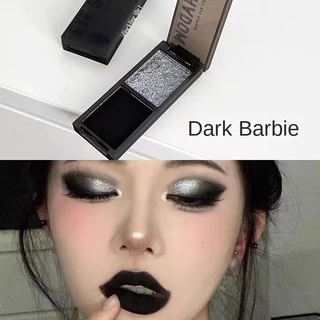 Biya Hai Màu Phấn Mắt Đen Đỏ Mờ Ngọc Trai Ngọt Ngào Thoáng Mát Phong Cách Punk Di Động Khói Trang Điểm Dark Series Trang Điểm Mắt Tinh Tế