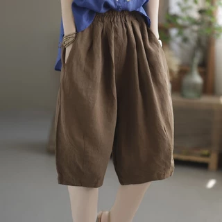 [40-100kg] Quần thun lưng rộng Cotton nữ 5 'C13607