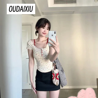 OUDAIXIU Áo Sơ Mi áo sơ mi nữ áo kiểu hàn quốc trendy tráng lệ sang trọng Xinh  WCS2430PC8 13Z240325