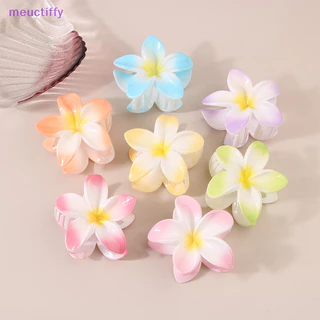 Meuctiffy Sáng Tạo Plumeria Hoa Tóc Móng Vuốt Kẹp Vintage Nhiều Màu Sắc Hoa Lấy Kẹp Dành Cho Nữ Thời Trang Phụ Kiện Tóc Mũ Đội Đầu VM