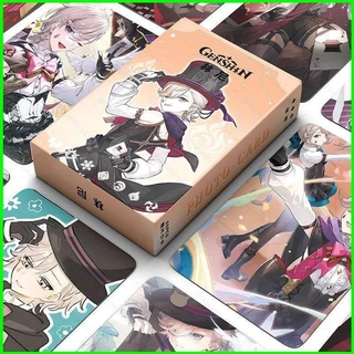 [Doly] 50 Chiếc Genshin Tác Động Lomo Thẻ Anime Thẻ Ảnh HD Đánh Dấu Trang Fontaine Furina Neuvillette Lyney Photocard
