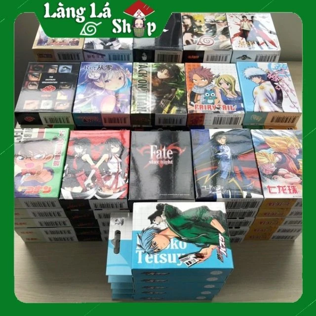 Bài tây 54 lá anime - manga Tổng hợp nhiều mẫu ( Kimetsu, Naruto, Re zero, Attack on titan, Akame ga kill, Conan...)