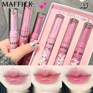 Son bóng Gege Bear Thỏ hồng Dudu Lip Mirror Water Light Lip Glaze Son dưỡng ẩm Son môi trang điểm lâu trôi 【bluey】