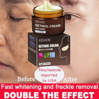 Retinol Facial Cream 30g Anti-Aging siêu dưỡng trắng da giúp tái tạo da mặt làm sáng và căng bóng da ngăn ngừa lão