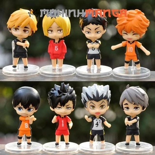 Combo 8 mô hình nhân vật Haikyuu chibi Vua bóng chuyền Kotaro Kuroo Osamu Tobio Atsumu Shoyo Hinata Akaashi Kenma