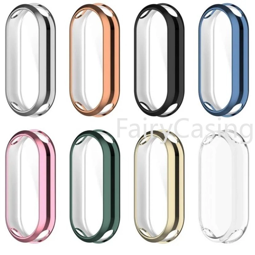 Tpu Mềm Bảo Vệ Cho Xiaomi Mi Band 8 Ốp Lưng Bảo Vệ Toàn Màn Hình Vỏ Ốp Lưng Mạ Trường Hợp Cho Đồng Hồ Thông Minh Mi Band 8