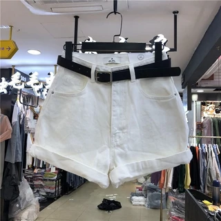 Jiashuchen Quần Short Denim Nữ Mùa Hè Phong Cách Mới Cao Cấp Ống Rộng Rời Phiên Bản Hàn Quốc Mỏng Hơn Nhìn Bên Ngoài Mặc Chữ a Quần Nóng